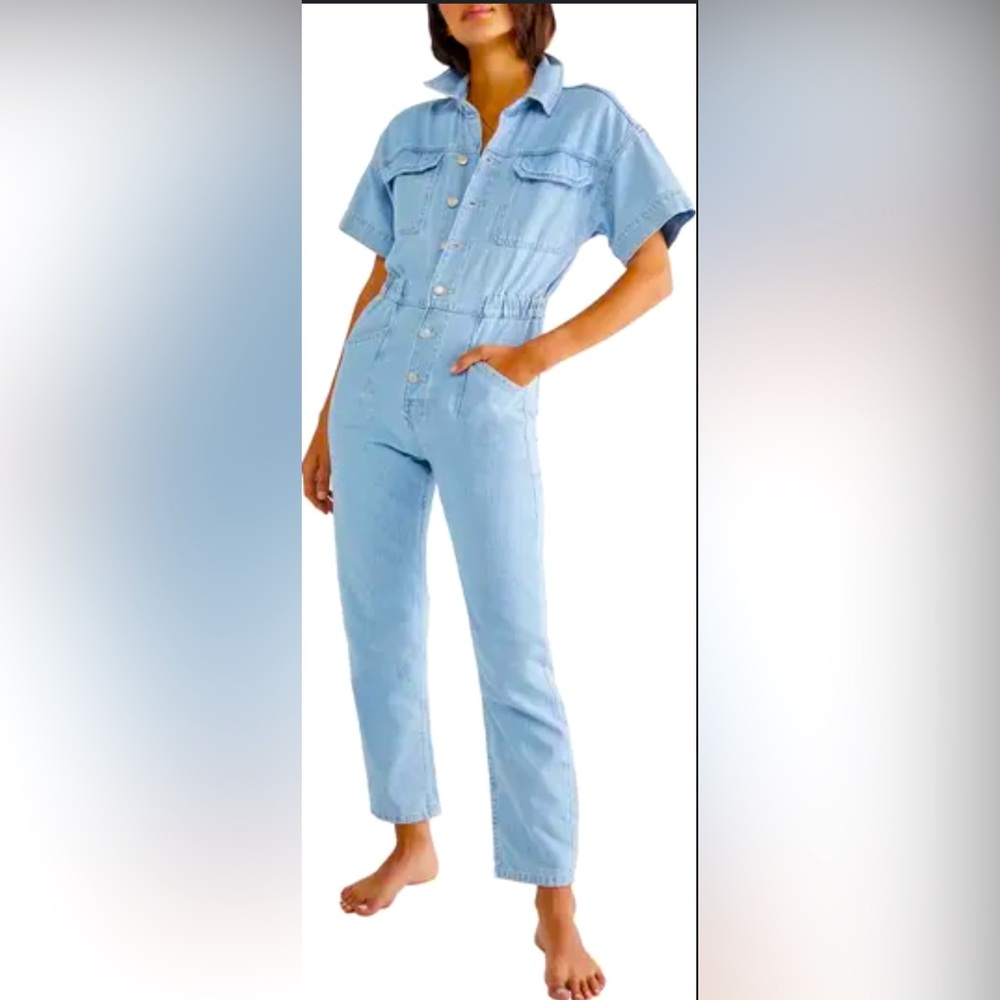 We the Free Marci Denim Jumpsuit size XS NWT